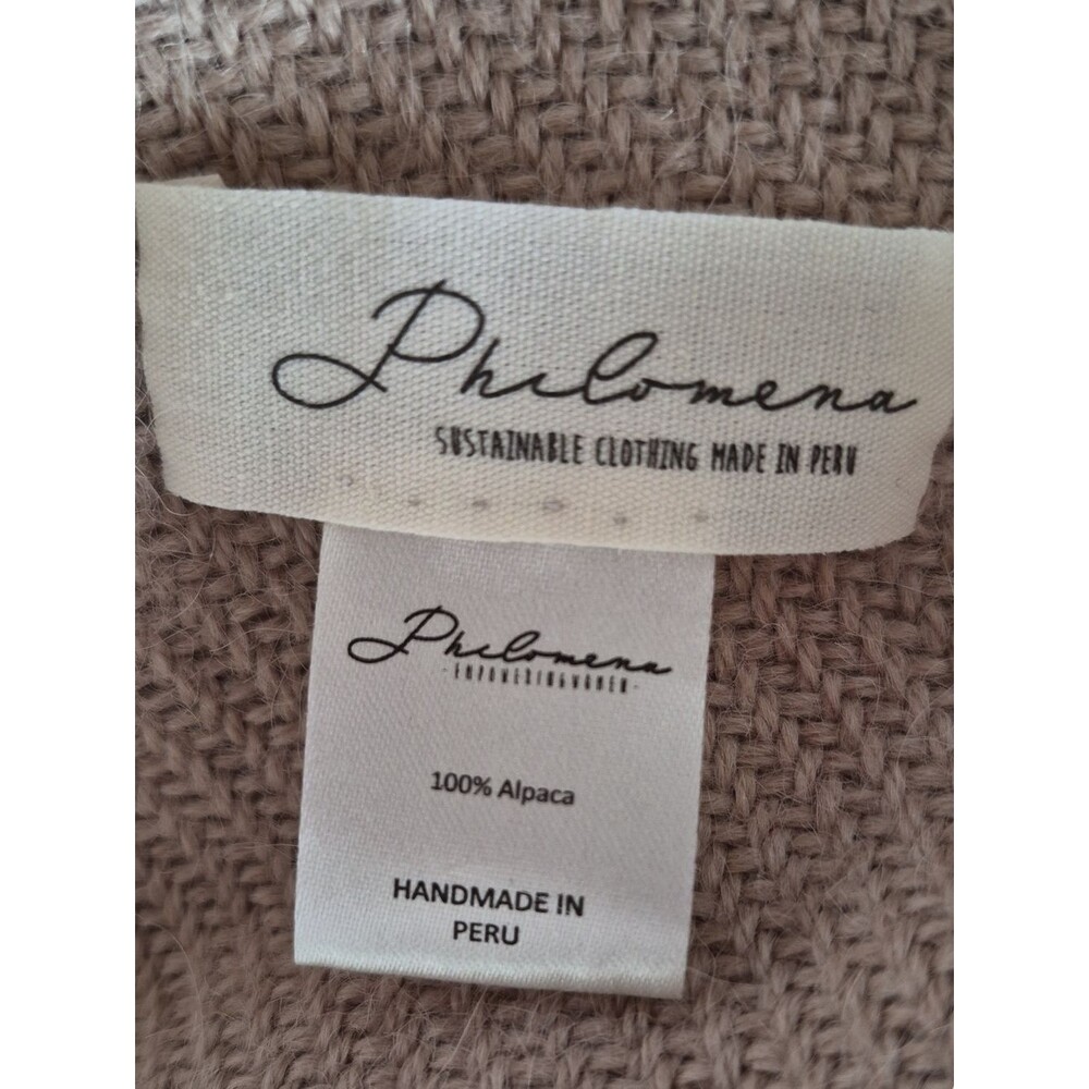 Phinomena 100% Alpaca Handmade Fringe Poncho - Picture 6 of 16